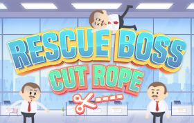 Rescue Boss Cut Rope HTML5 Game