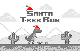 Santa T-Rex Run HTML5 Game