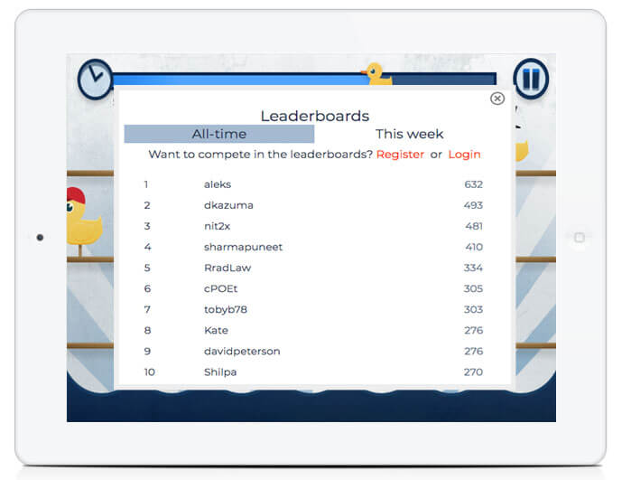 Game Leaderboards For Online Events, Conferences, Exhibitions and Webinars